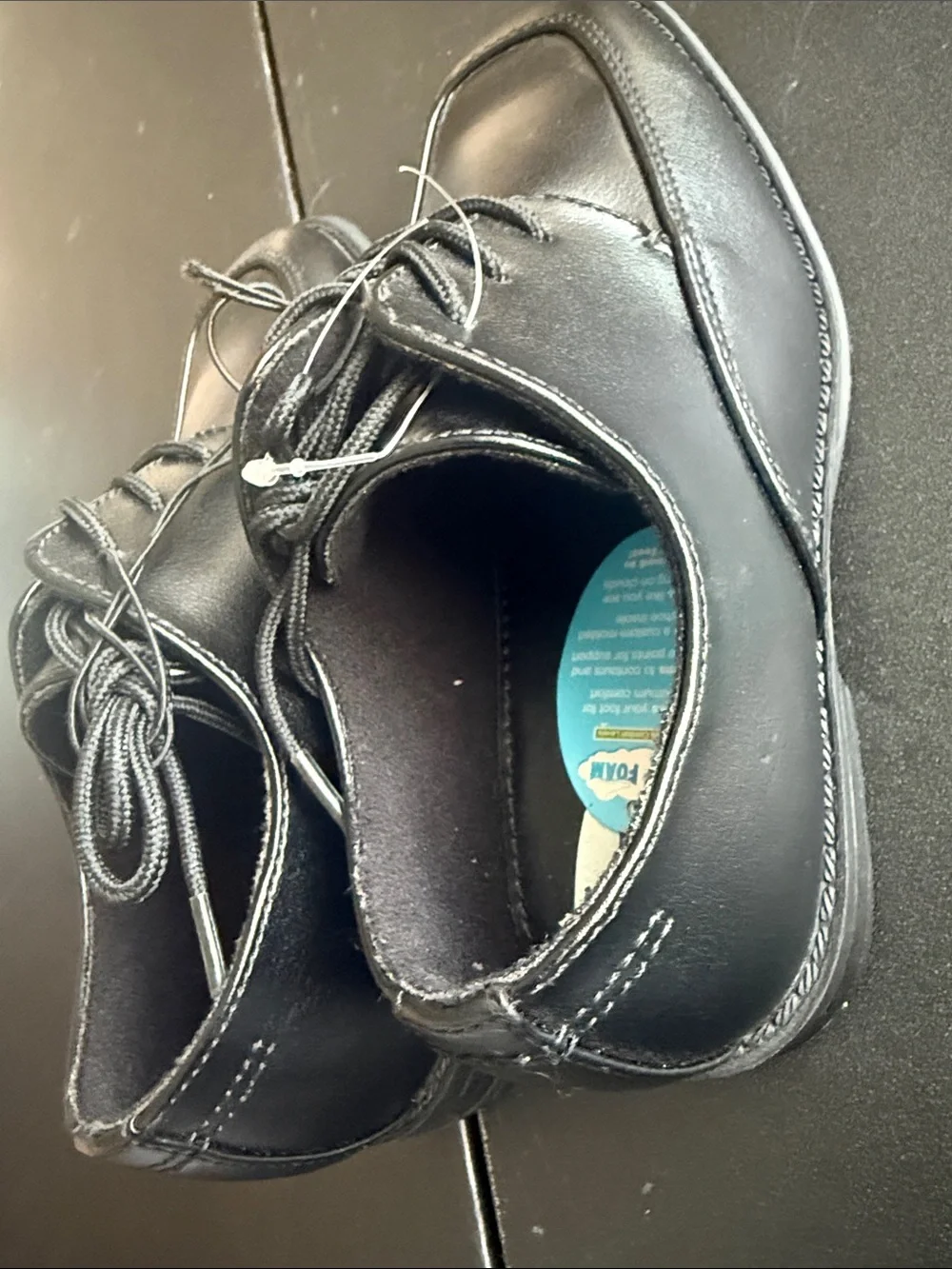 Kids Black Lace-Up Dress Shoes for Special Occasions